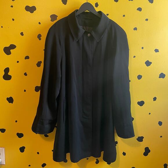 Regent Park Woman 3X Black Lightweight Trench Coat Plus Size Made in Belarus - Picture 5 of 9